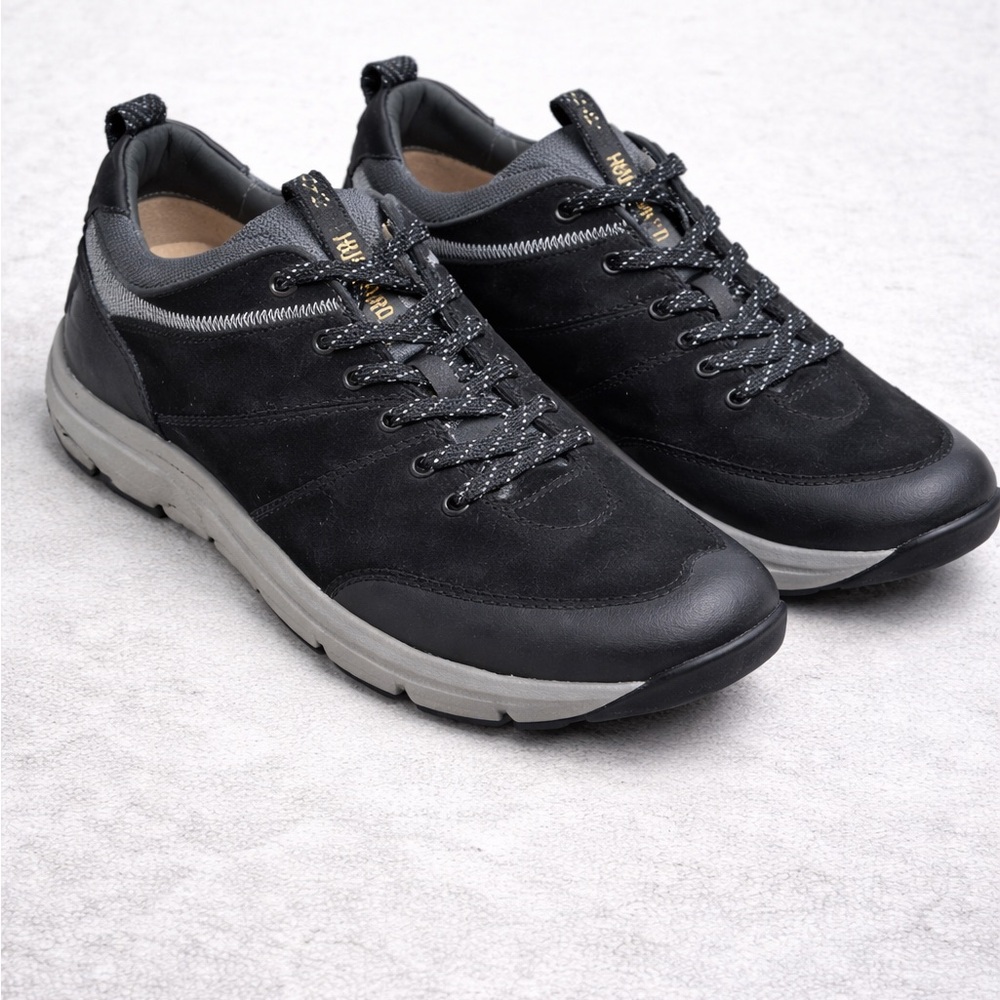 NIB Samuel Hubbard Black Leather Walking Shoes Women’s 9W Comfort Sneakers NEW